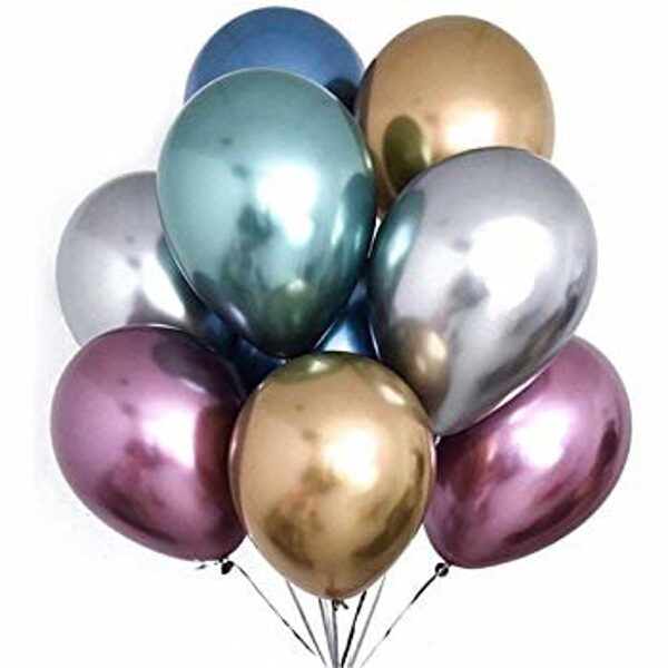 11 Chrome helium balloons #618