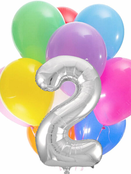 Цифра + 10 шаров с гелием #611